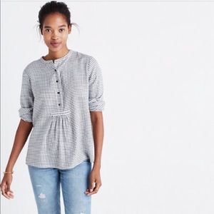 MADEWELL | Market Popover Button Grid Shirt Large